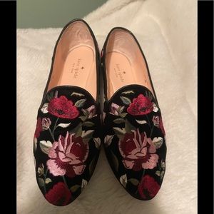 Kate Spade embroidered flats